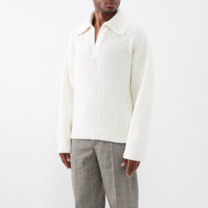 Long-Sleeved Wide-Neck Sweater For Men