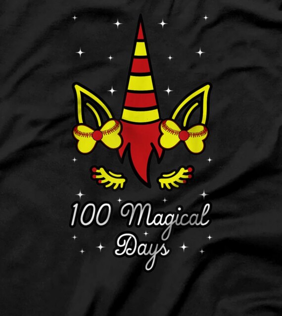 100 Magical Days School Unicorn Lover Teacher Student T-Shirt