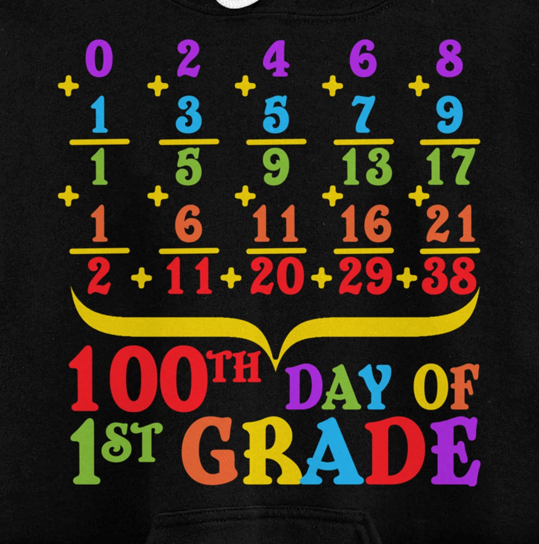 100th Day Of 1st Grade Math Teachers Students mathematic Pullover Hoodie