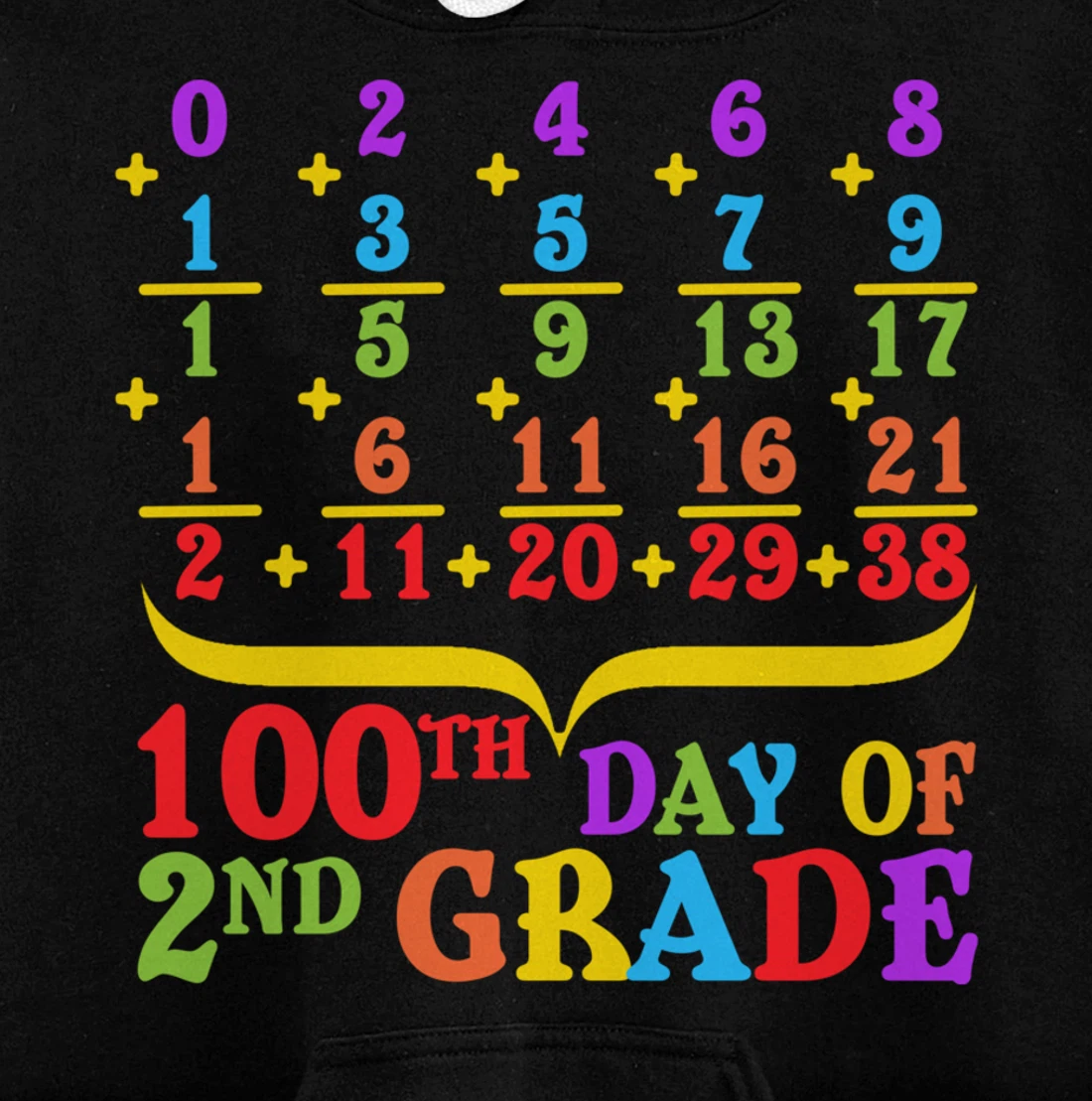 100th Day Of 2nd Grade Math Teachers Students mathematic Pullover Hoodie