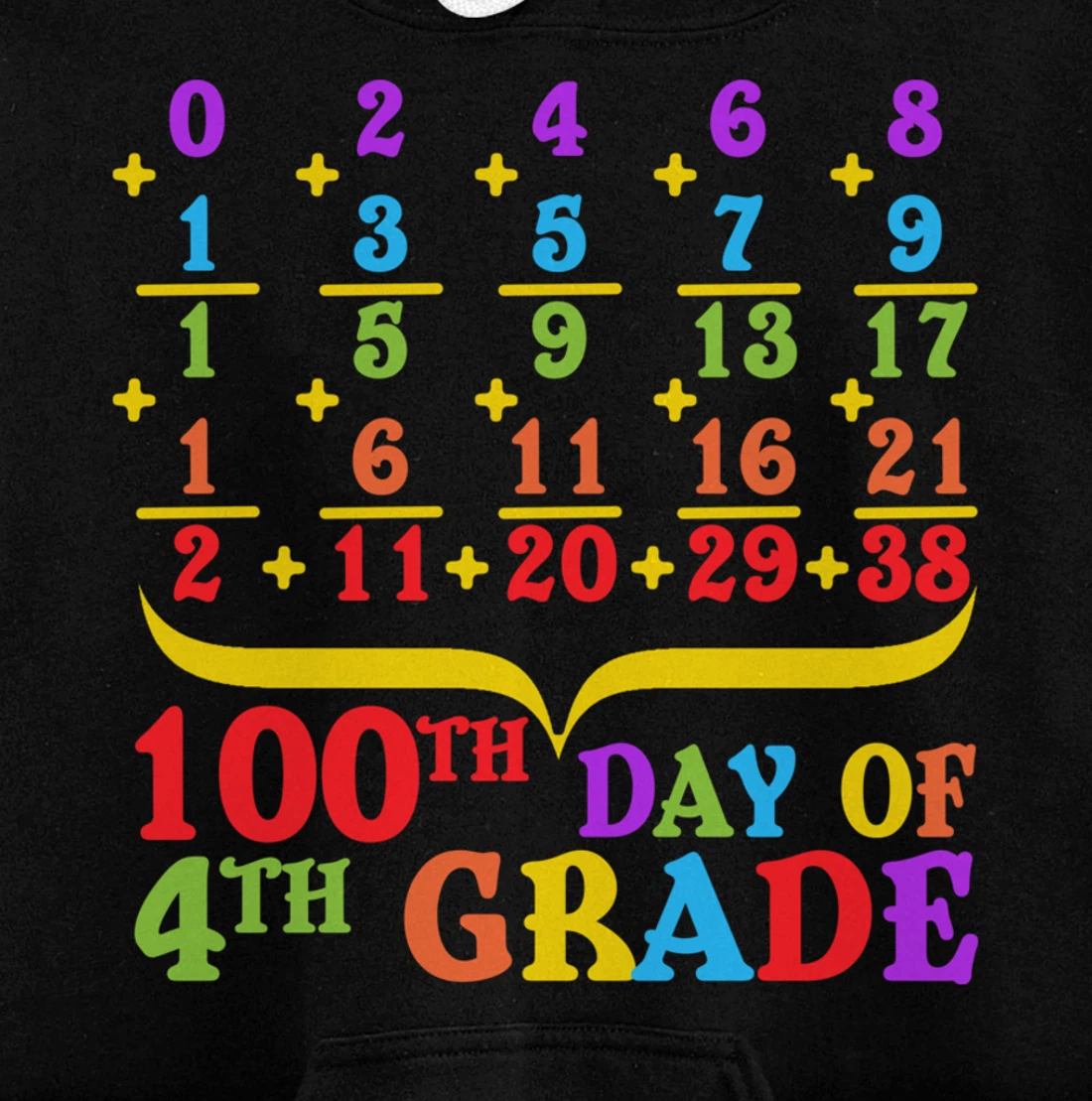 100th Day Of 4th Grade Math Teachers Students mathematic Pullover Hoodie