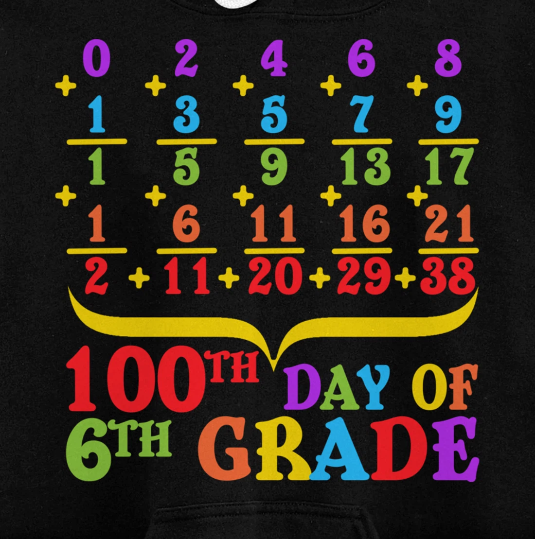 100th Day Of 6th Grade Math Teachers Students mathematic Pullover Hoodie