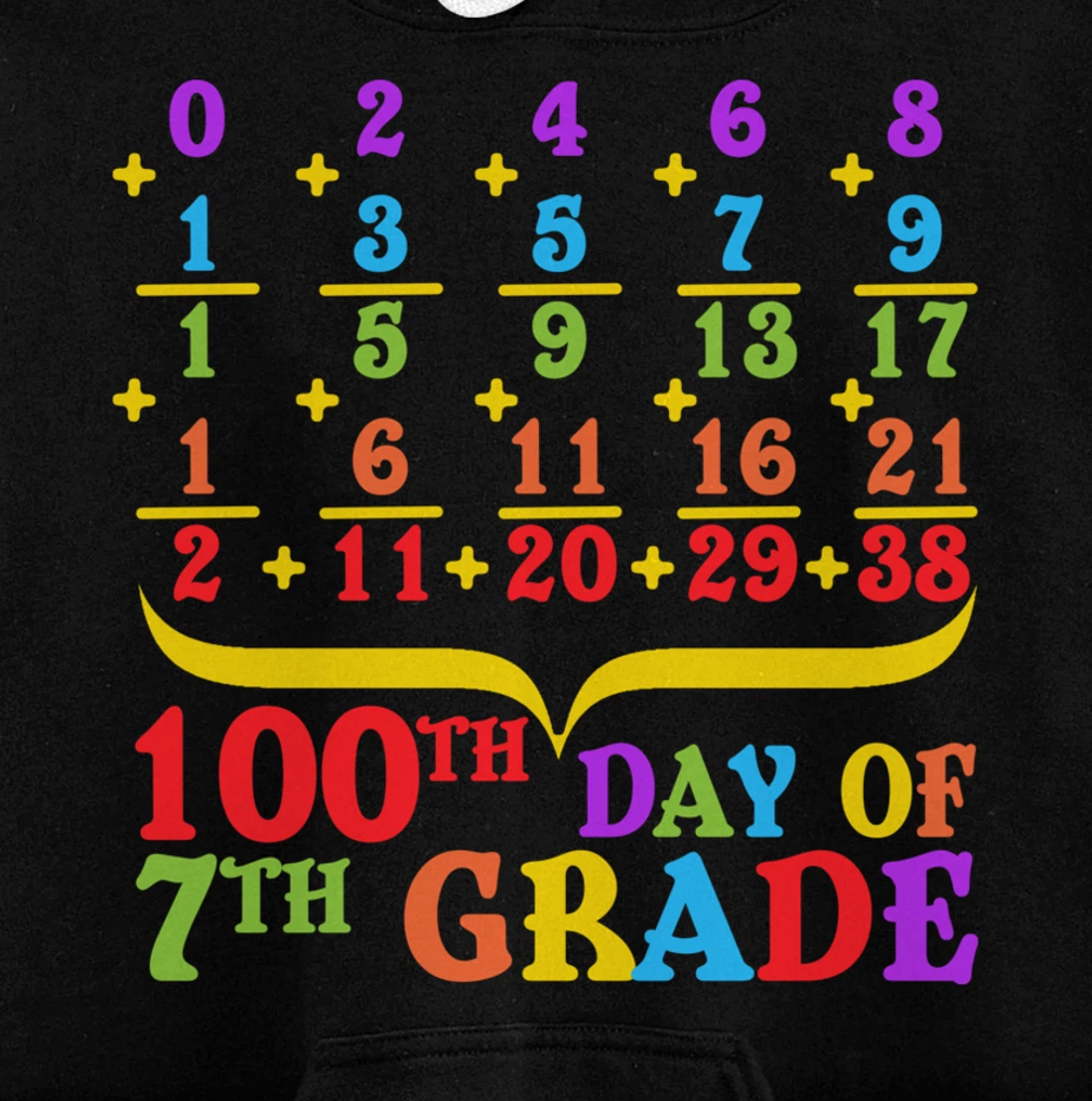 100th Day Of 7th Grade Math Teachers Students mathematic Pullover Hoodie