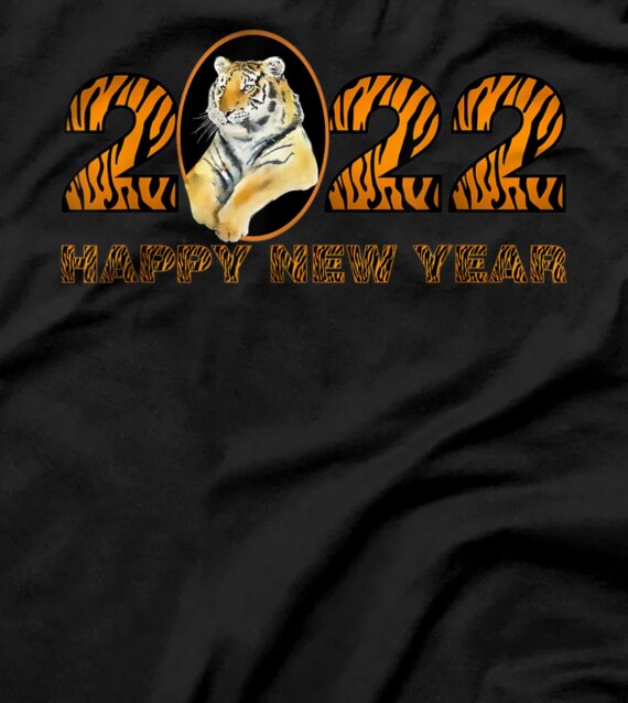 2022 Chinese New Year Water Tiger Image Zodiac Symbol T-Shirt