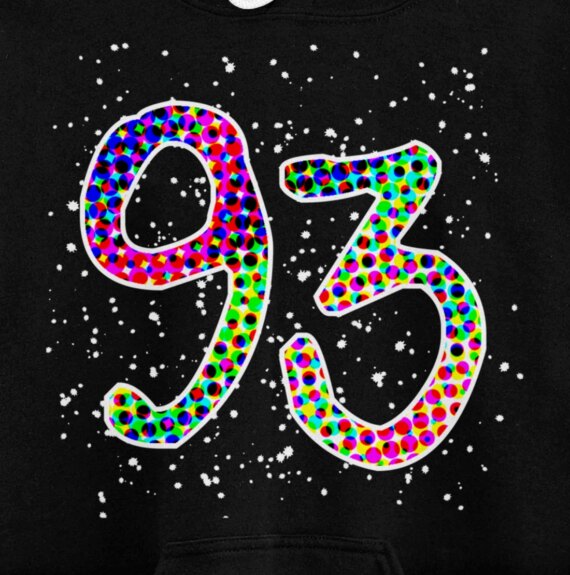 #93, Colorful Starry Player Uniform Jersey Cute Pullover Hoodie