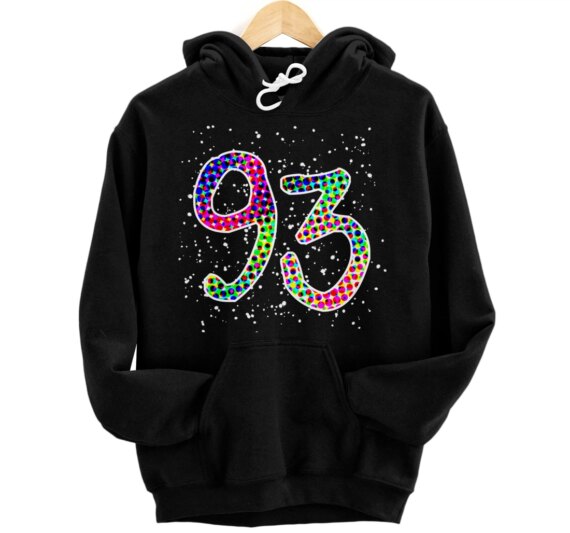 #93, Colorful Starry Player Uniform Jersey Cute Pullover Hoodie