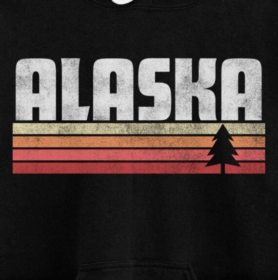 Alaska Retro Style Shirt Vintage 70s 80s 90s Home Pride Gift Pullover Hoodie