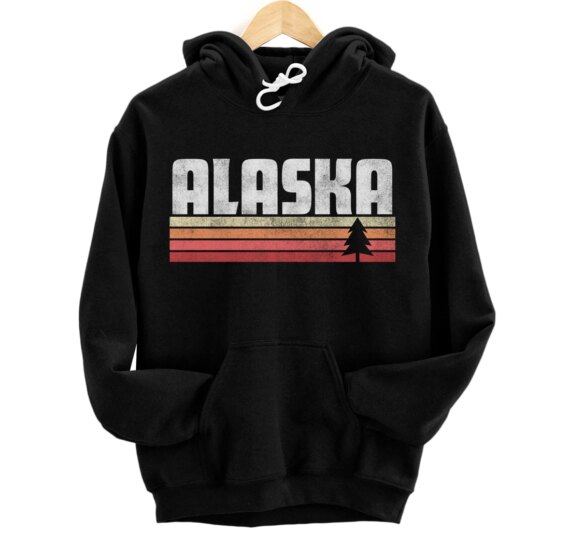 Alaska Retro Style Shirt Vintage 70s 80s 90s Home Pride Gift Pullover Hoodie
