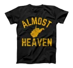 Almost Heaven West Virginia Map State WV Home Vintage T-Shirt