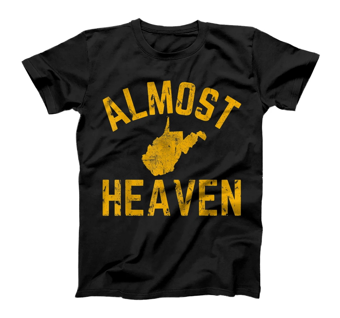 Almost Heaven West Virginia Map State WV Home Vintage T-Shirt