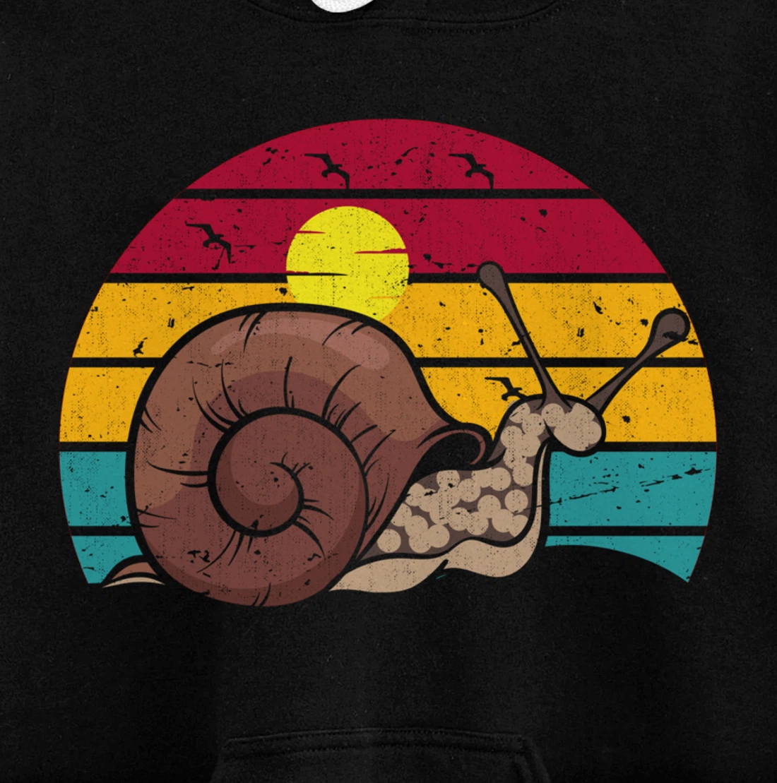 Animal Snail Lover Gastropod Slug Retro Snail Pullover Hoodie