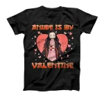 Is My Valentine Vintage Cute Girls Japanese Manga Arts T-Shirt