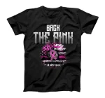 Back The Pink Ribbon Sunflower Flag Breast Cancer Awareness T-Shirt