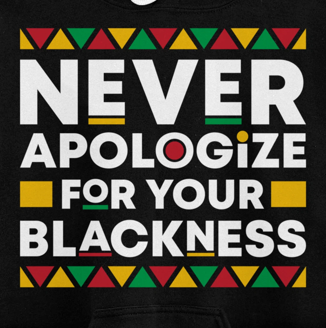 Black History Month Never Apologize For Your Blackness BHM Pullover Hoodie