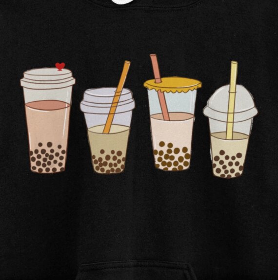 Boba Cups Kawaii - Bubble Tea Boba Tea Pullover Hoodie