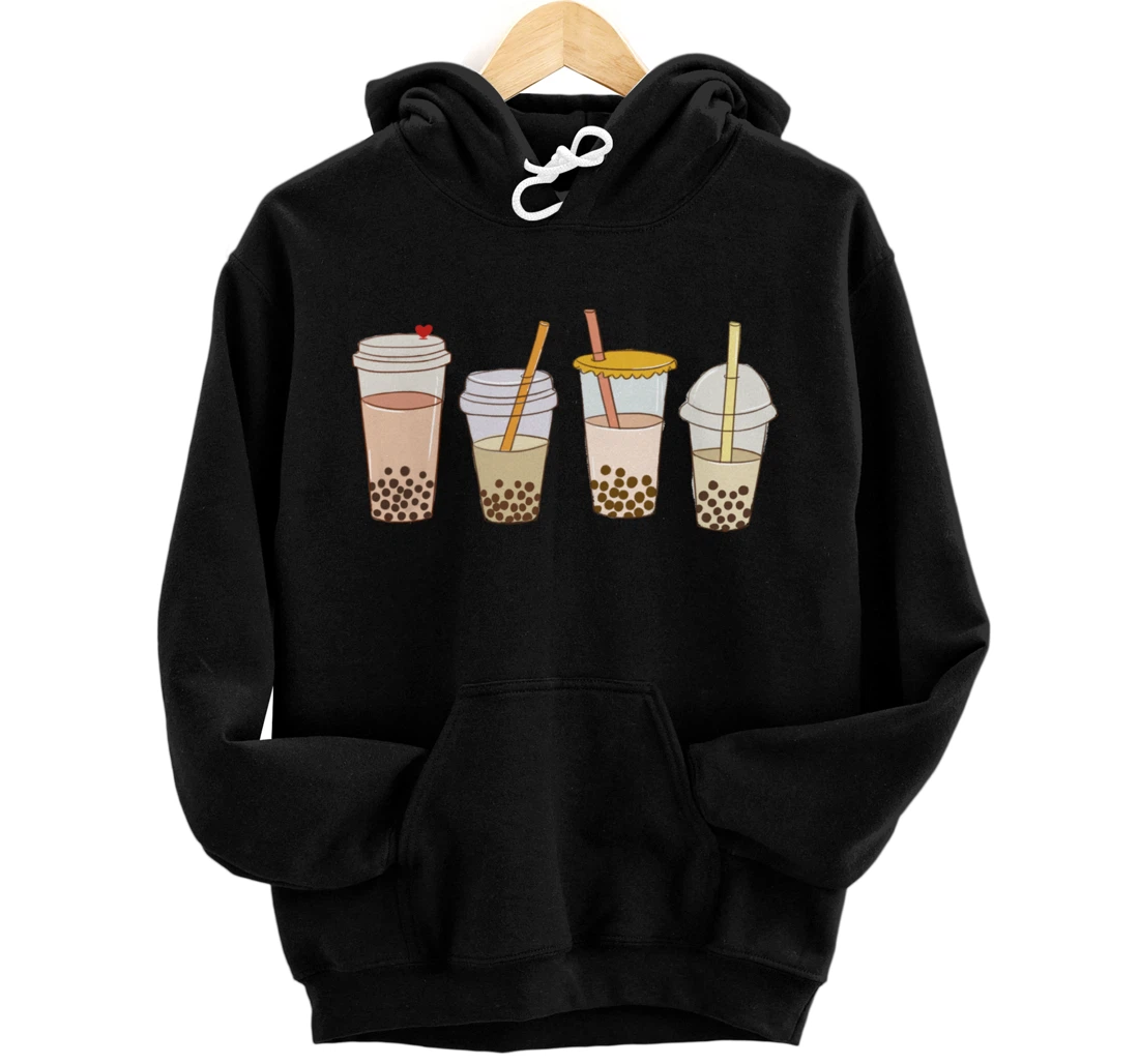 Boba Cups Kawaii - Bubble Tea Boba Tea Pullover Hoodie