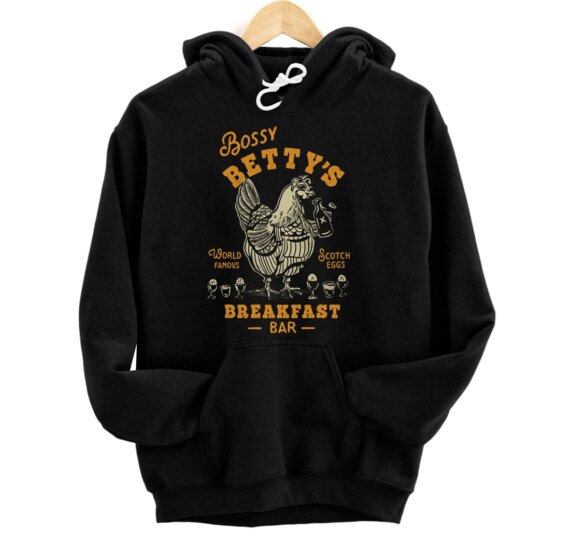 Bossy Betty's Breakfast Bar: World Famous Scotch Eggs Travel Pullover Hoodie