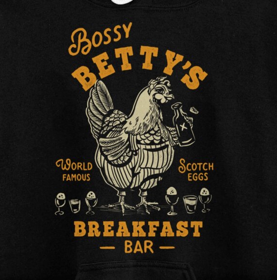 Bossy Betty's Breakfast Bar: World Famous Scotch Eggs Travel Pullover Hoodie
