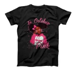 Breast Cancer Awareness African American Black Queen Pink T-Shirt