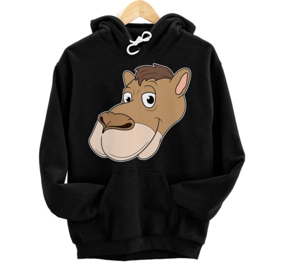 Camel Head Hump Shadow Desert Zoo Animal Exotic Two Bumps Pullover Hoodie