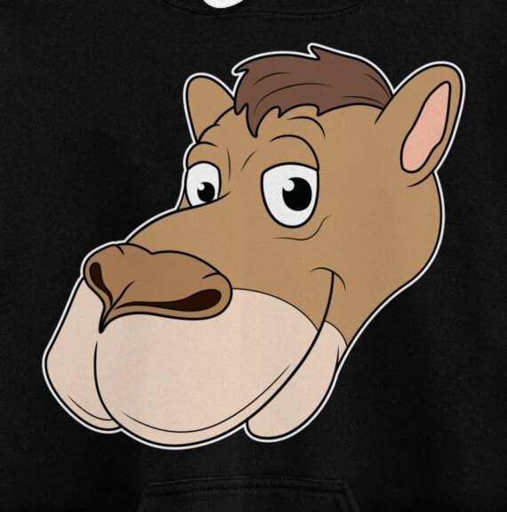Camel Head Hump Shadow Desert Zoo Animal Exotic Two Bumps Pullover Hoodie