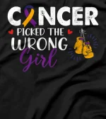 Cancer Picked The Wrong Girl BLADDER Cancer Awareness T-Shirt
