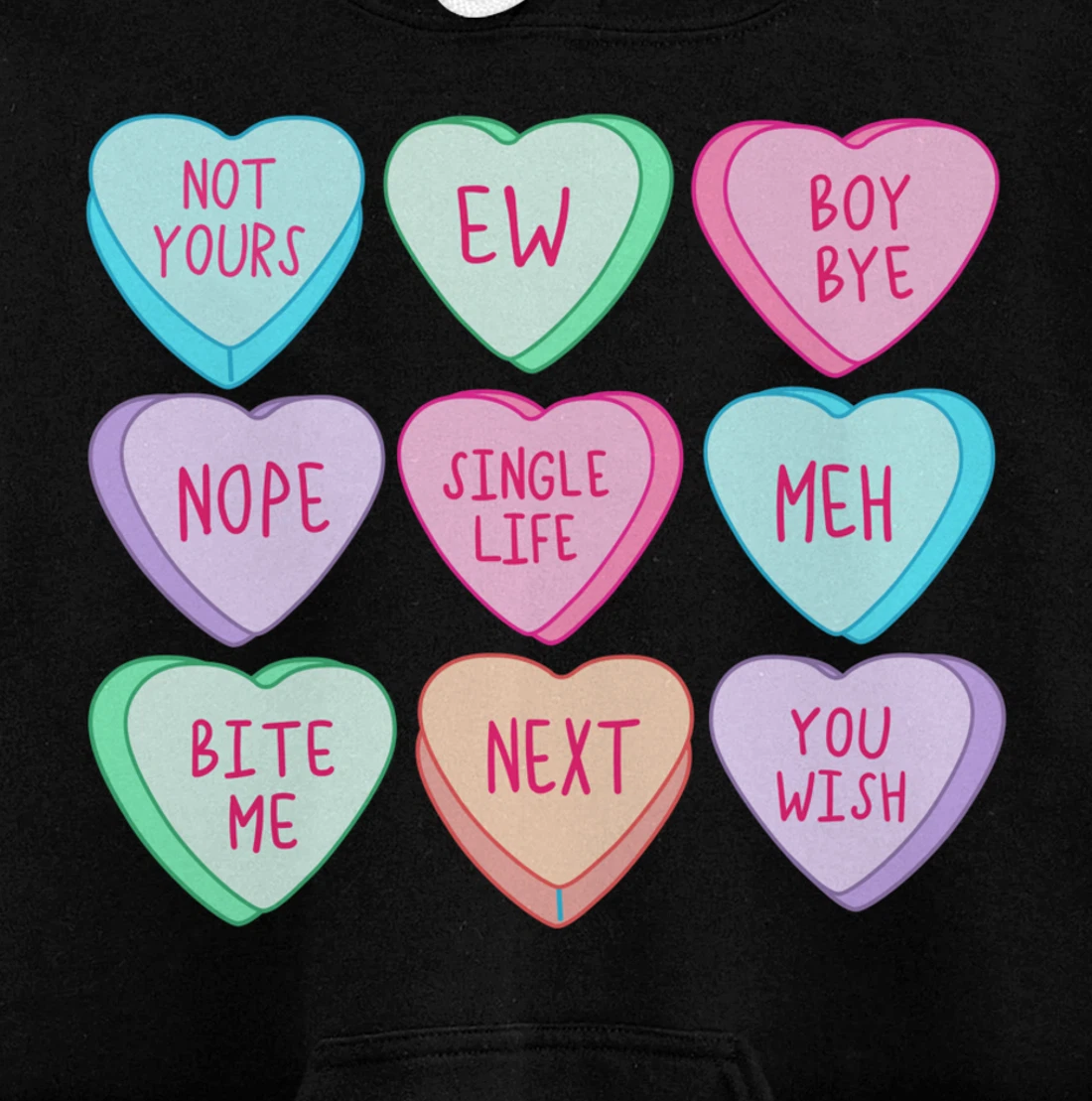 Candy Heart Lover Anti Valentine I Love Chocolate Pullover Hoodie