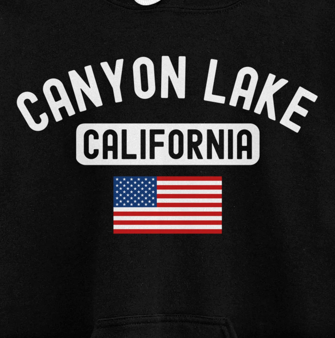 Canyon Lake California USA Flag Vintage Cali Bear Riverside Pullover Hoodie