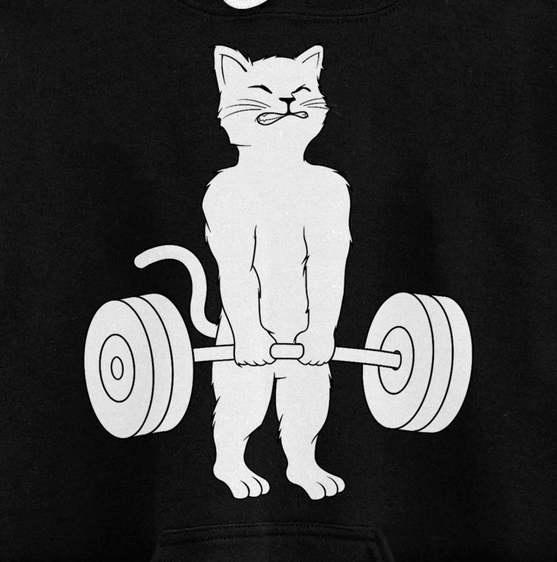 Cat Deadlift Shirt Powerlifting Kitty Tee, Weightlifting Cat Pullover Hoodie