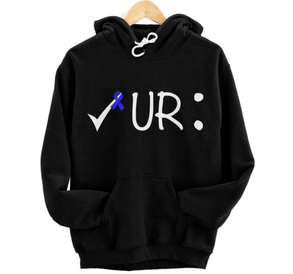 Check Your Colon Colorectal Cancer Awareness Pullover Hoodie