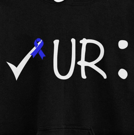 Check Your Colon Colorectal Cancer Awareness Pullover Hoodie