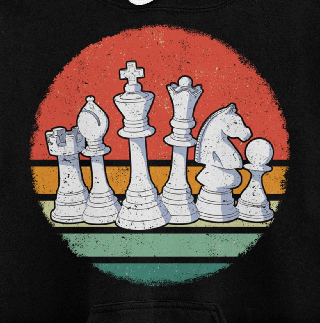 Chess Chess Player Retro Sunset Pullover Hoodie