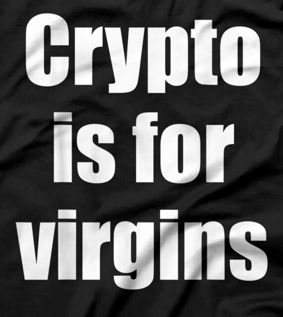 Crypto is for virgins get a 9-5 and shut up T-Shirt