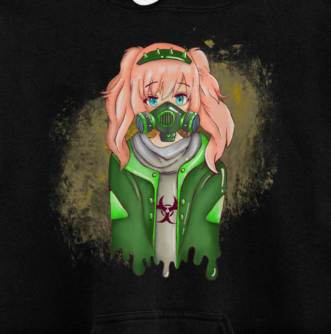 Cute girl shirt Gas Mask Biohazard Pullover Hoodie