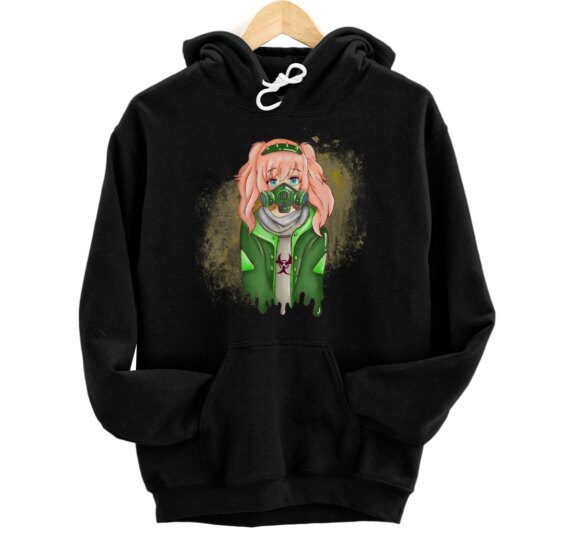 Cute girl shirt Gas Mask Biohazard Pullover Hoodie