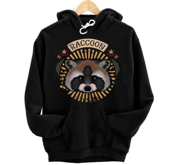 Cute Raccoon Pullover Hoodie