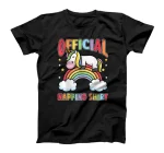 Cute Unicorn With Rainbow Pajama Napping Sleeping Unicorn T-Shirt