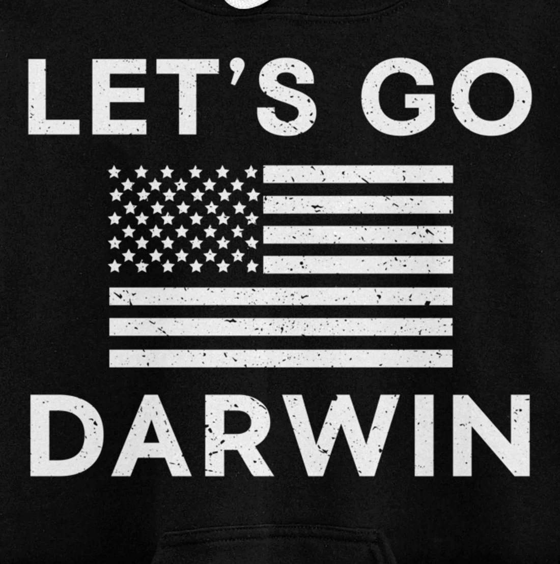 Distressed Let's Go Darwin Pullover Hoodie