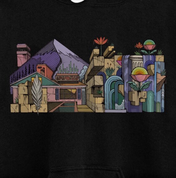 Estate Sale Color Graphic Pullover Hoodie
