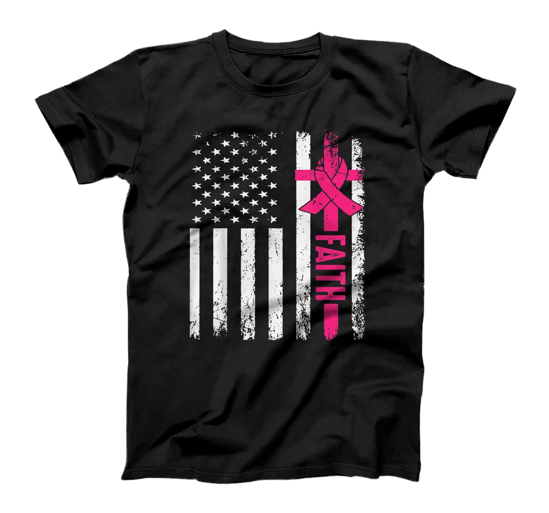 Faith Breast Cancer Awareness Jesus God Religious T-Shirt