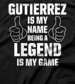 Family Surname Gutierrez Funny Reunion Last Name Tag T-Shirt