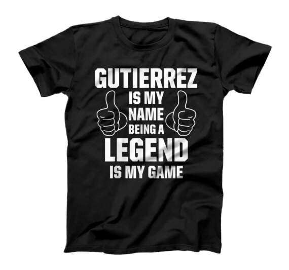 Family Surname Gutierrez Funny Reunion Last Name Tag T-Shirt