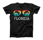 Florida Ocean Sunset Retro Vintage America USA Sun Florida T-Shirt