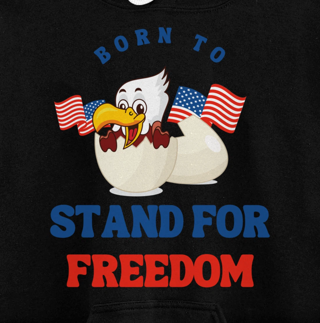 Freedom Pullover Hoodie USA Peoples Convoy Born to Stand for Freedom Pullover Hoodie