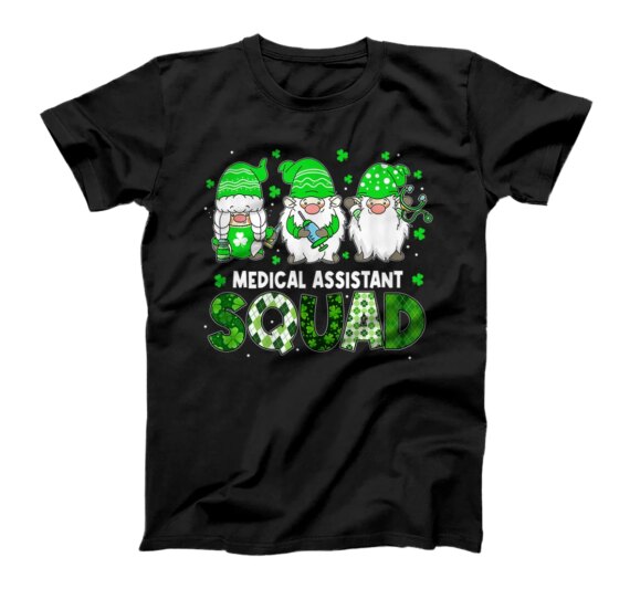 Funny Gnome Medical Assistant Squad Patrick's Day Matching T-Shirt