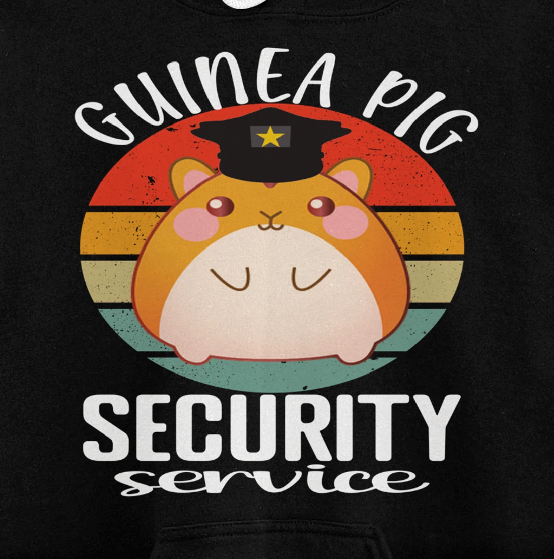 Funny Guinea Pig Security Service Cute Guinea Pig Lover Pullover Hoodie