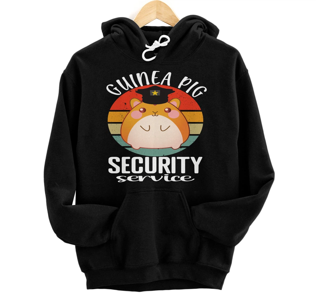 Funny Guinea Pig Security Service Cute Guinea Pig Lover Pullover Hoodie