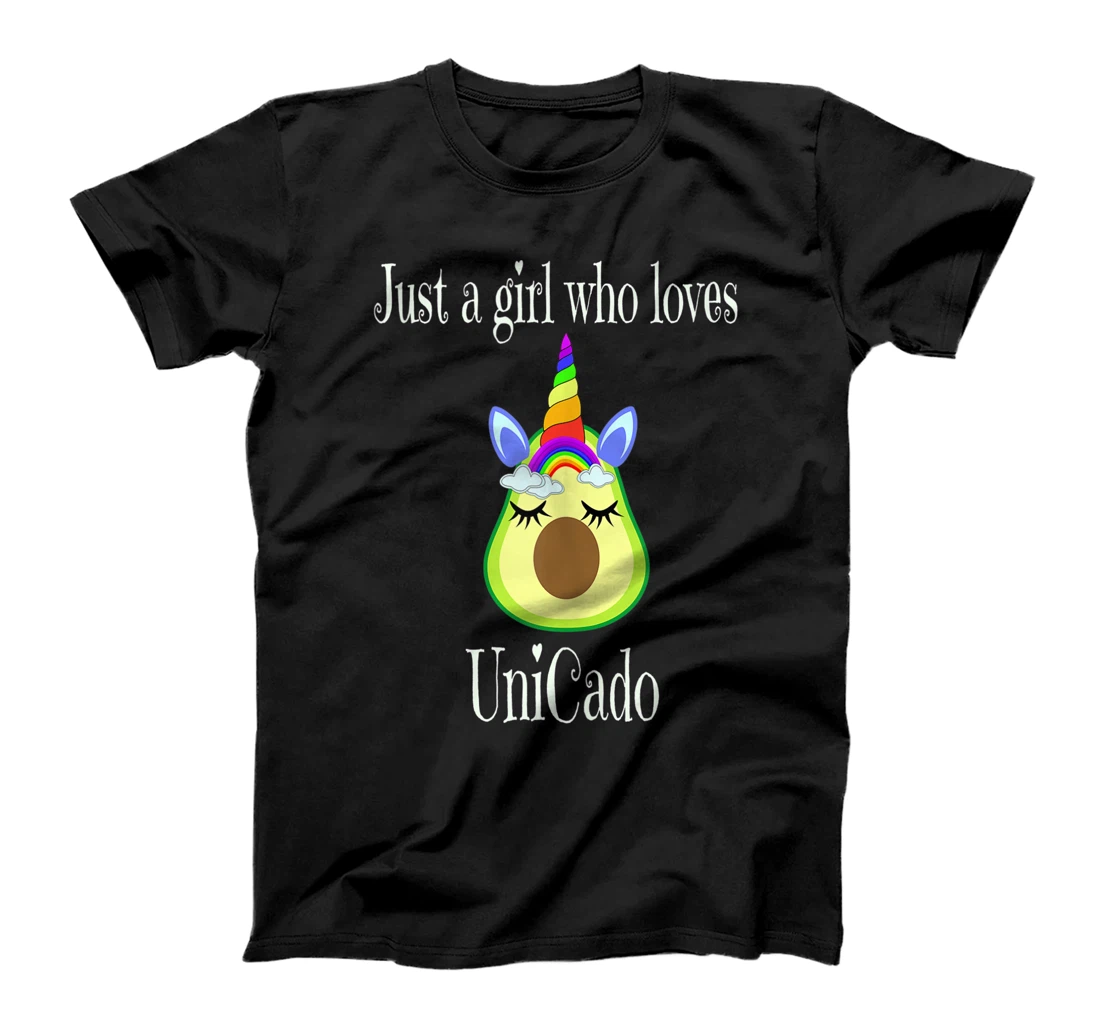 Funny Just A Girl Who Loves Unicado T-Shirt For Avocado Love T-Shirt