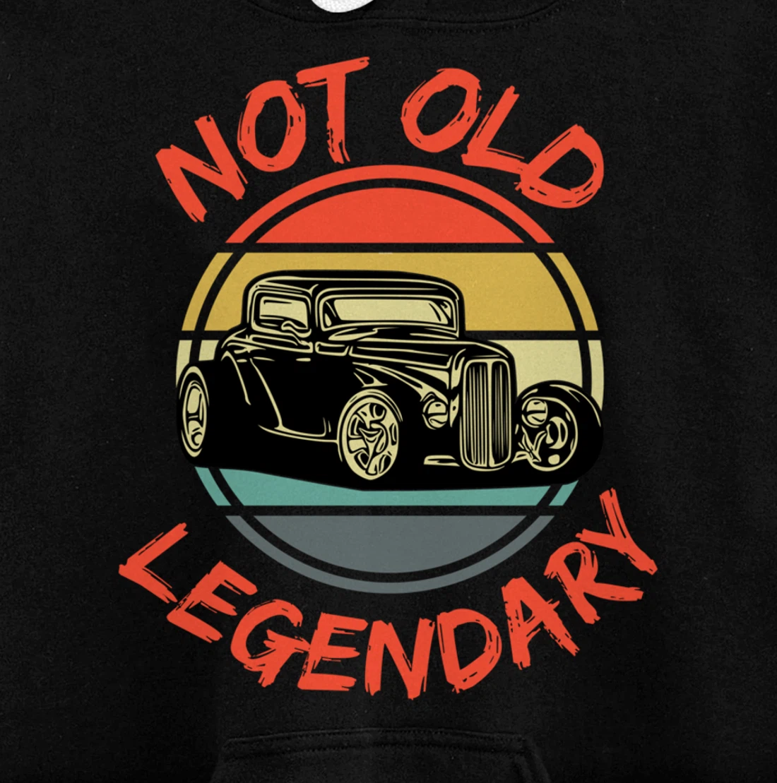 FUNNY "NOT OLD LEGENDARY" RETRO SUNSET GEAR HEAD MENS Pullover Hoodie