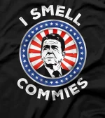 Funny Ronald Reagan I Smell Commies Political Humor 80's T-Shirt